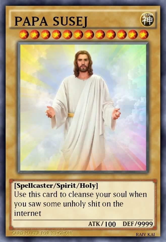 Papa Susej (Jesus) card