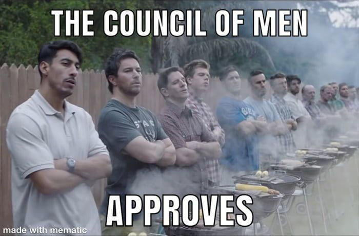 The council of men approves