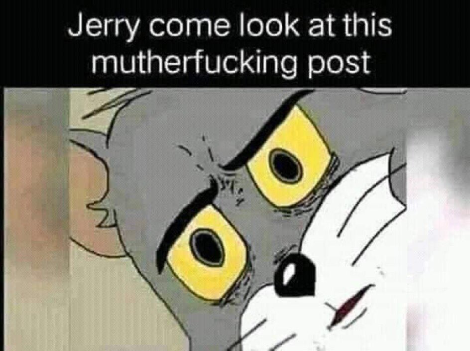 Jerry come look at this motherfucking post - Tom said