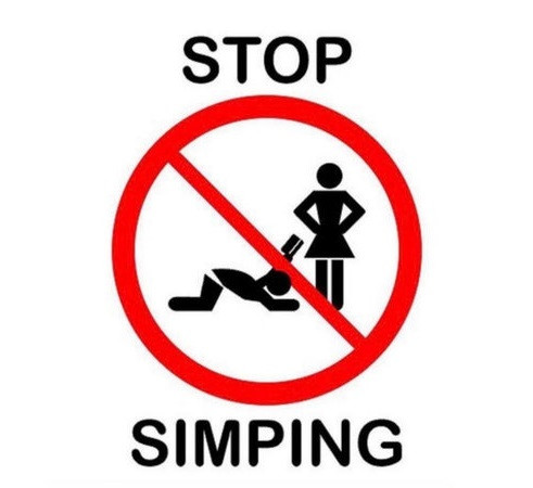 No Simp September sign - Stop Simping meme