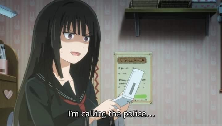 I'm calling the police anime meme