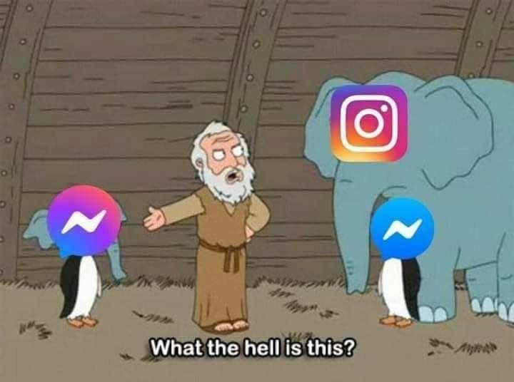 New Messenger app icon Elephant Penguin meme