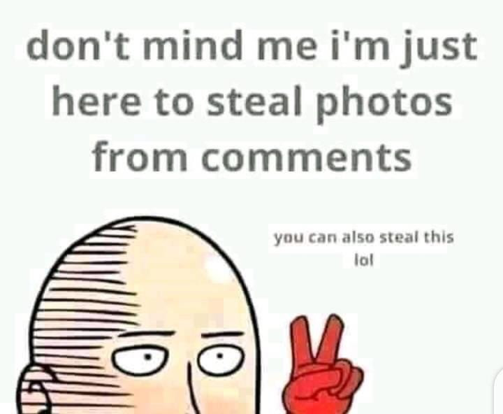 Don't mind me I'm just here to steal photos from comments meme